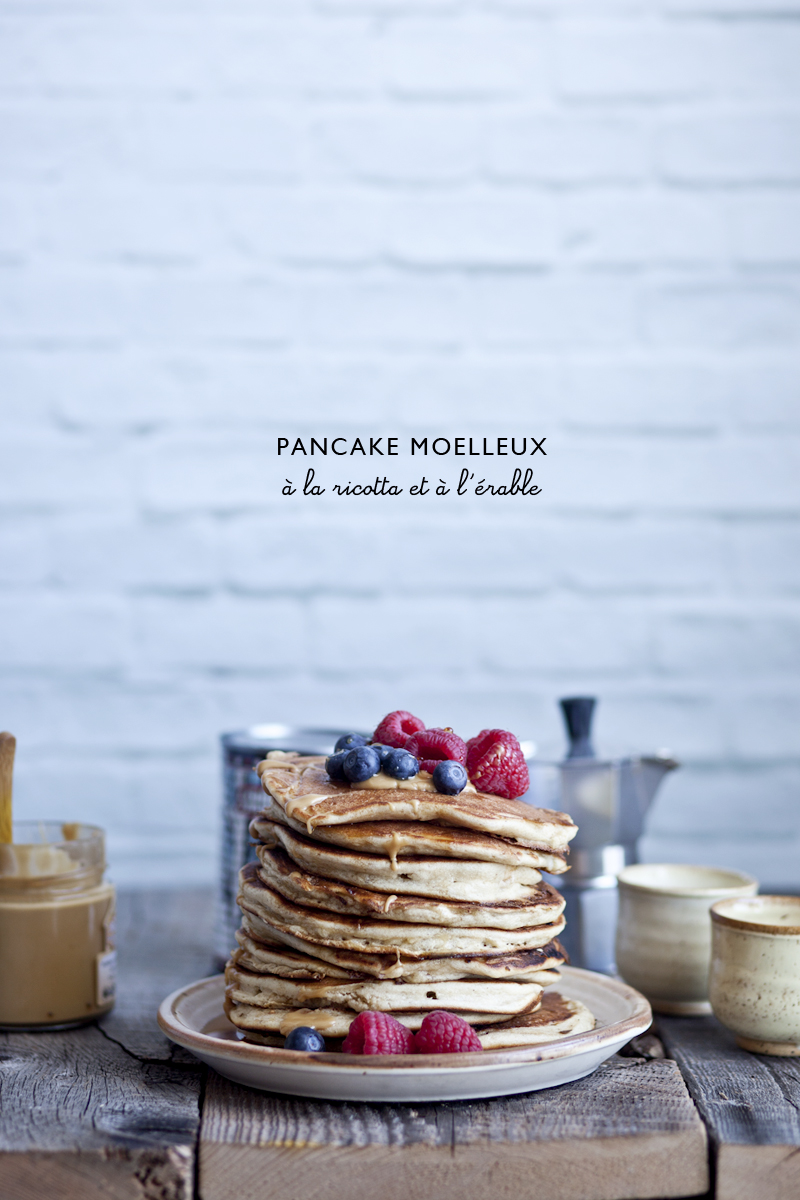 Pancake moelleux ricotta & erable ©Emiliemurmure